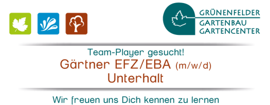 spabad.ch Wir suchen Gärtner Unterhalt (m/w) made by H. Grünenfelder AG